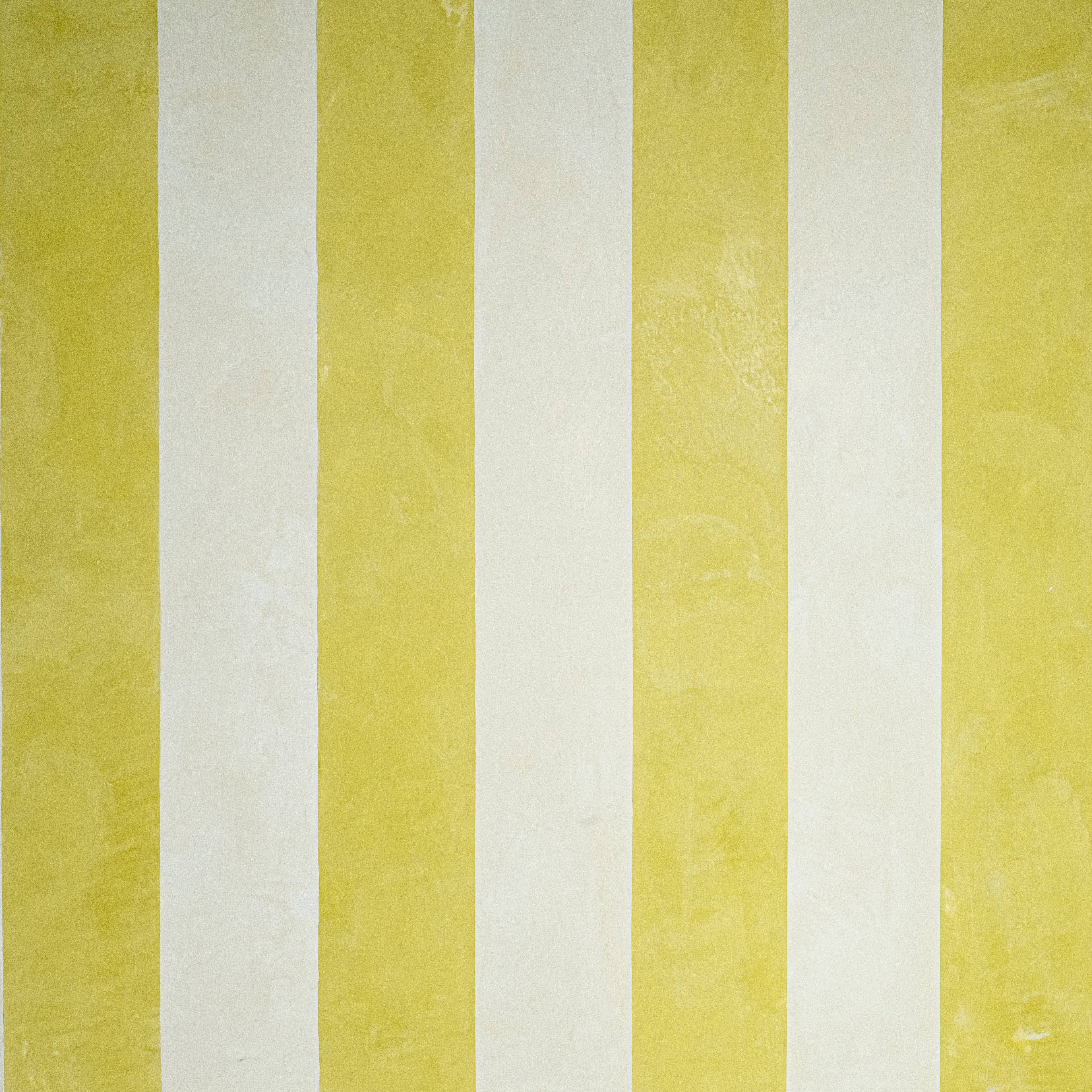 Custom Chartreuse + Alabaster Venetian Plaster Stripes