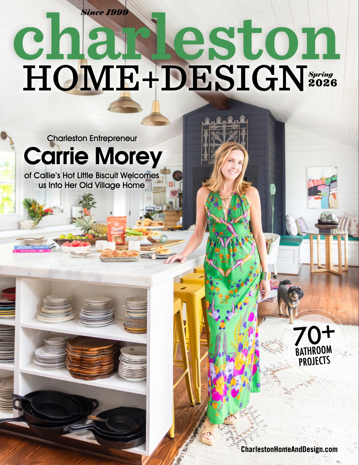 Picture of the front cover of Charleston Home and Design Spring 2026 issue where Emily was featured